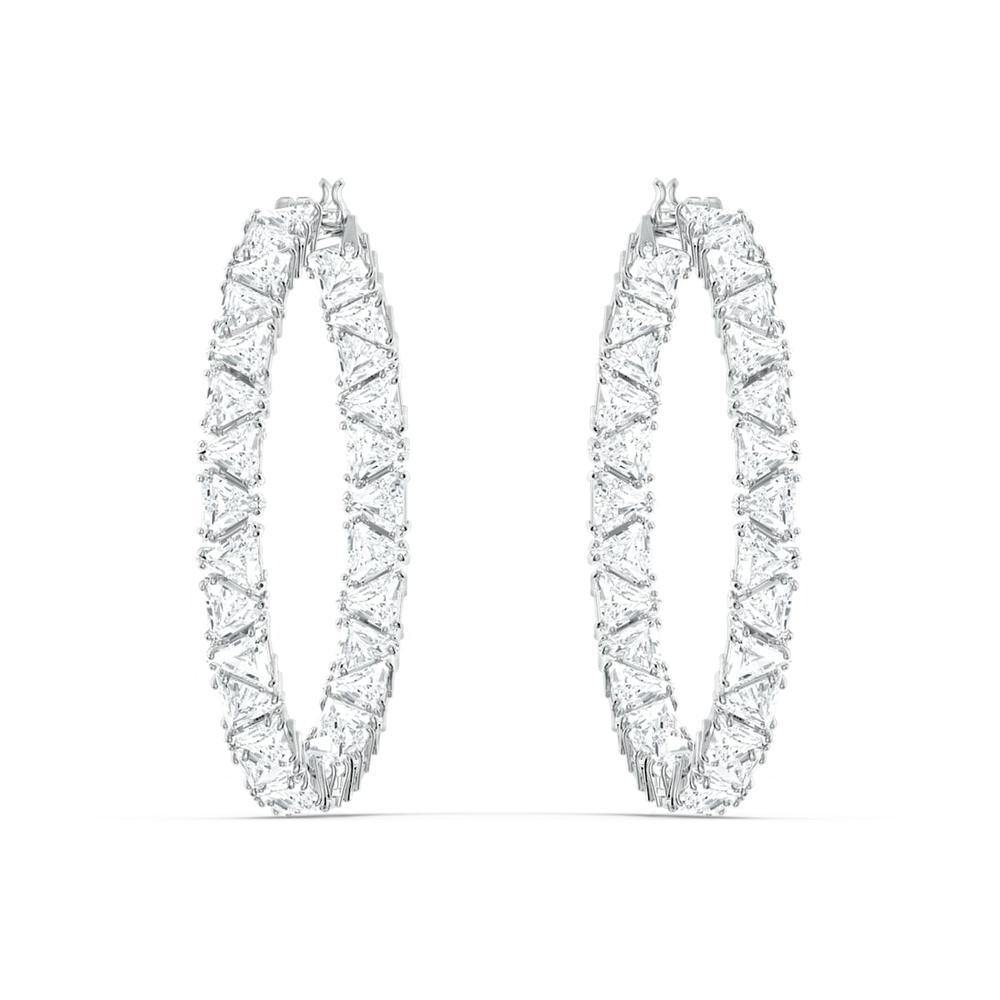 Orecchini a cerchio Millenia Zirconi Swarovski taglio triangle, Multicolore