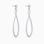 ORECCHINI A CERCHIO SWAROVSKI INFINITY, BIANCO, PLACCATO RODIO