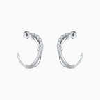 ORECCHINI A CERCHIO TWIST BIANCO