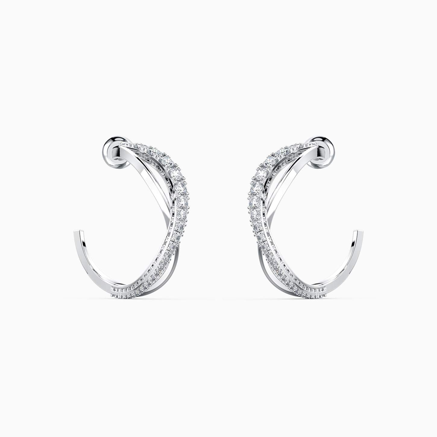 ORECCHINI A CERCHIO TWIST BIANCO