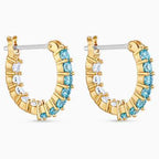 ORECCHINI A CERCHIO VITTORE, TURCHESE, PLACCATO COLOR ORO