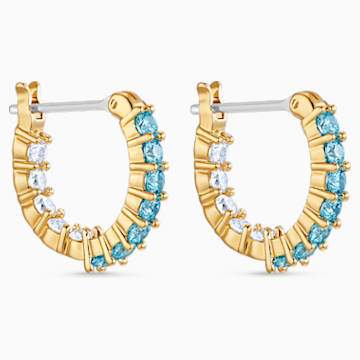 ORECCHINI A CERCHIO VITTORE, TURCHESE, PLACCATO COLOR ORO