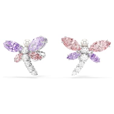 Orecchini a lobo Ariana Grande x Swarovski Taglio misto Libellula Multicolore Placcato rodio - ORECCHINI