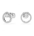 Orecchini a lobo Constella Taglio Round, Bianchi, Placcato rodio Bianco