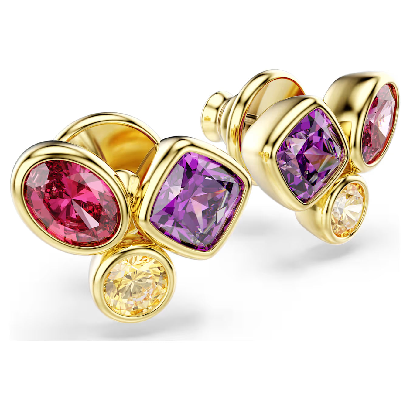 Orecchini a lobo Imber Taglio misto, Multicolore, Finitura oro 18K