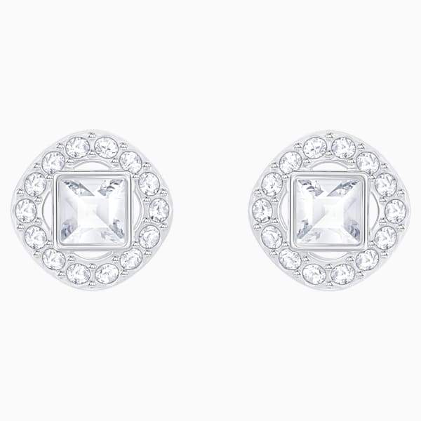 ORECCHINI ANGELIC SQUARE, BIANCO, PLACCATURA RODIO