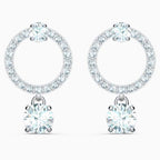 ORECCHINI ATTRACT CIRCLE, BIANCO, PLACCATO RODIO