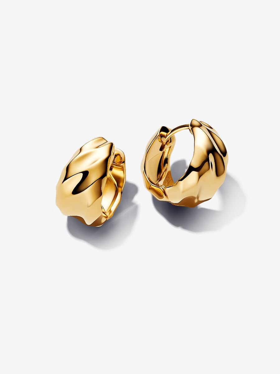 Orecchini Cerchi Dune Placcatura in Oro 14k - ORECCHINI