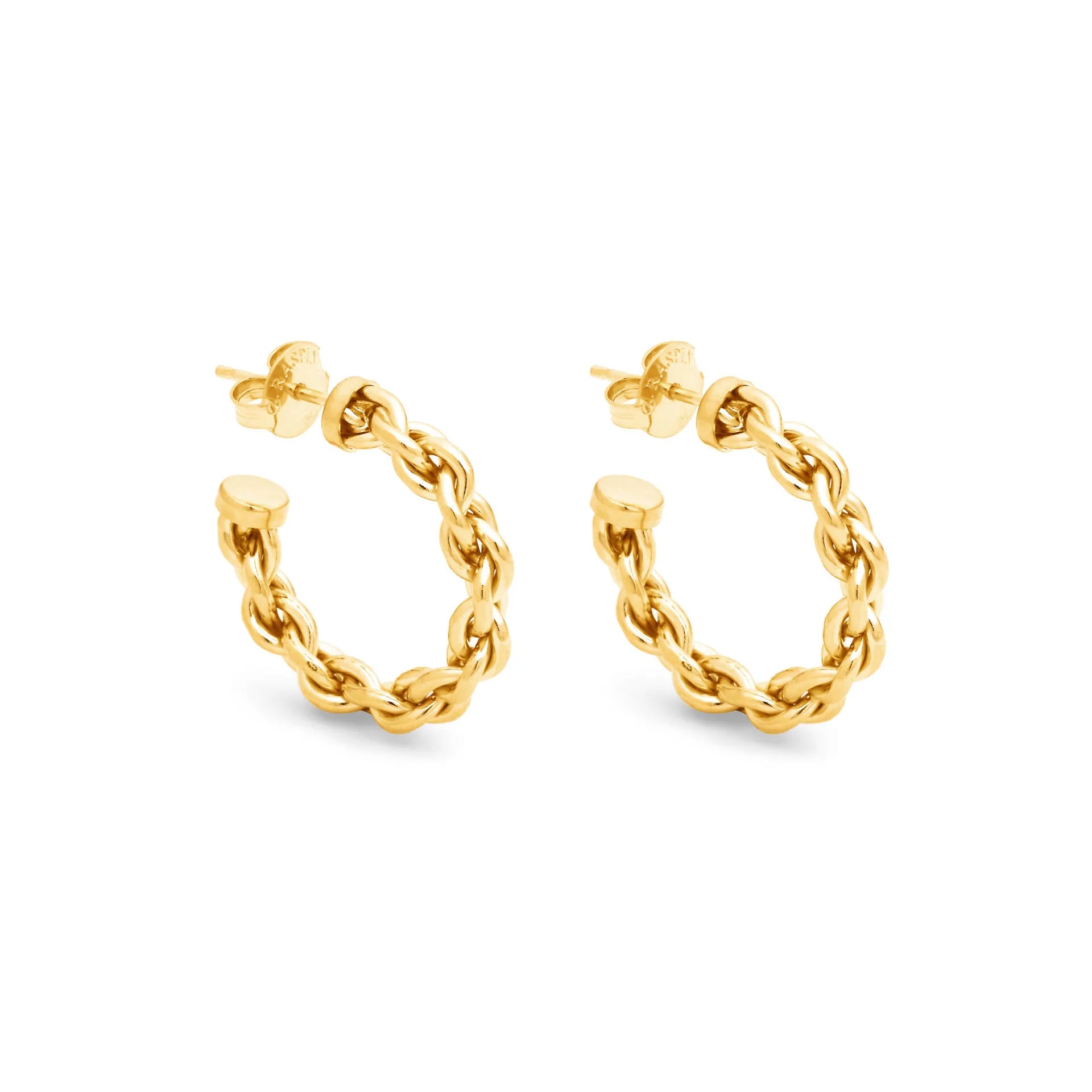 Orecchini Cerchio Catena Piccoli Dorati - ORECCHINI