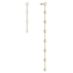 Orecchini Constella Asimmetrico, Bianco, Placcato color oro