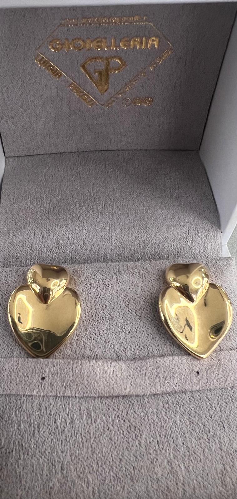 Orecchini Cuore in Oro Giallo - ORECCHINI