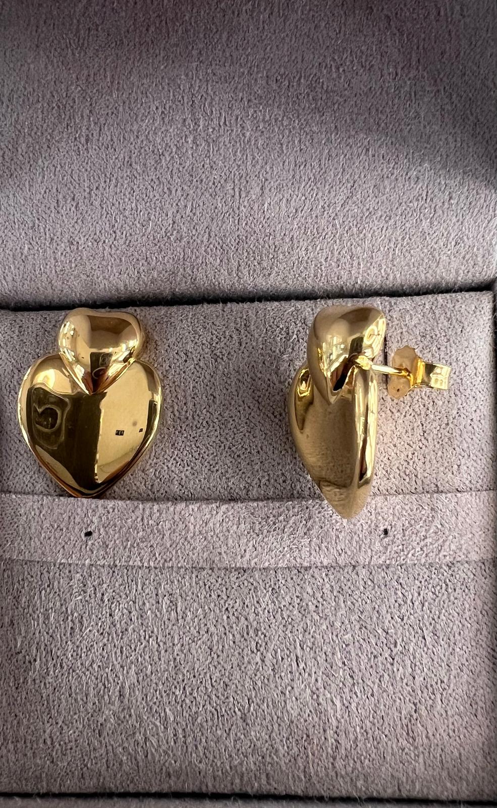 Orecchini Cuore in Oro Giallo - ORECCHINI