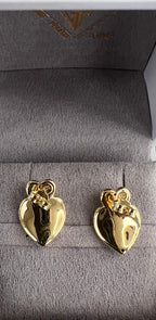 Orecchini Cuore in Oro Giallo - ORECCHINI