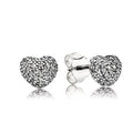 Orecchini Cuore Pavè