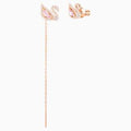 ORECCHINI DAZZLING SWAN, MULTICOLORE, PLACCATO ORO ROSA