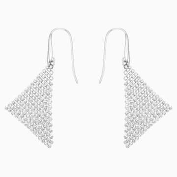 ORECCHINI FIT SMALL, BIANCO, PLACCATURA RODIO