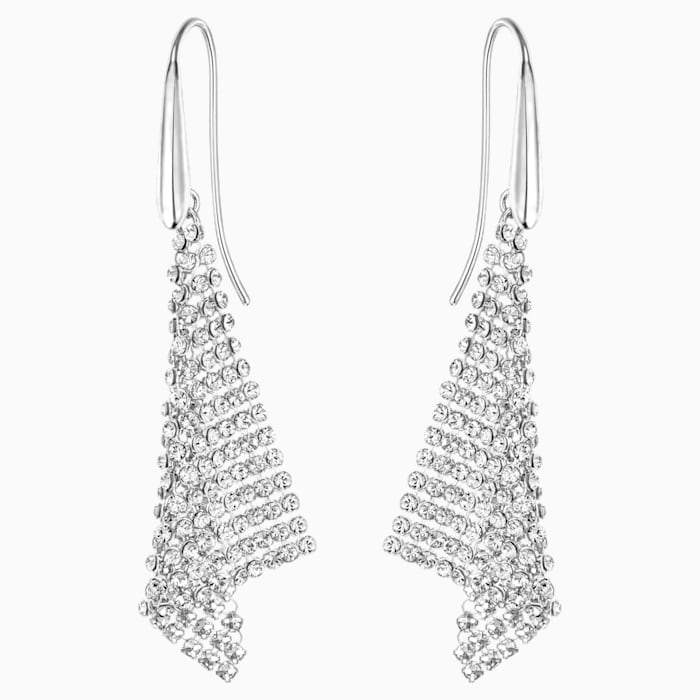 ORECCHINI FIT SMALL, BIANCO, PLACCATURA RODIO