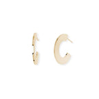 Orecchini in acciaio gold a semicerchio