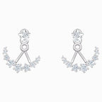 ORECCHINI JACKETS MOONSUN, BIANCO, PLACCATO RODIO