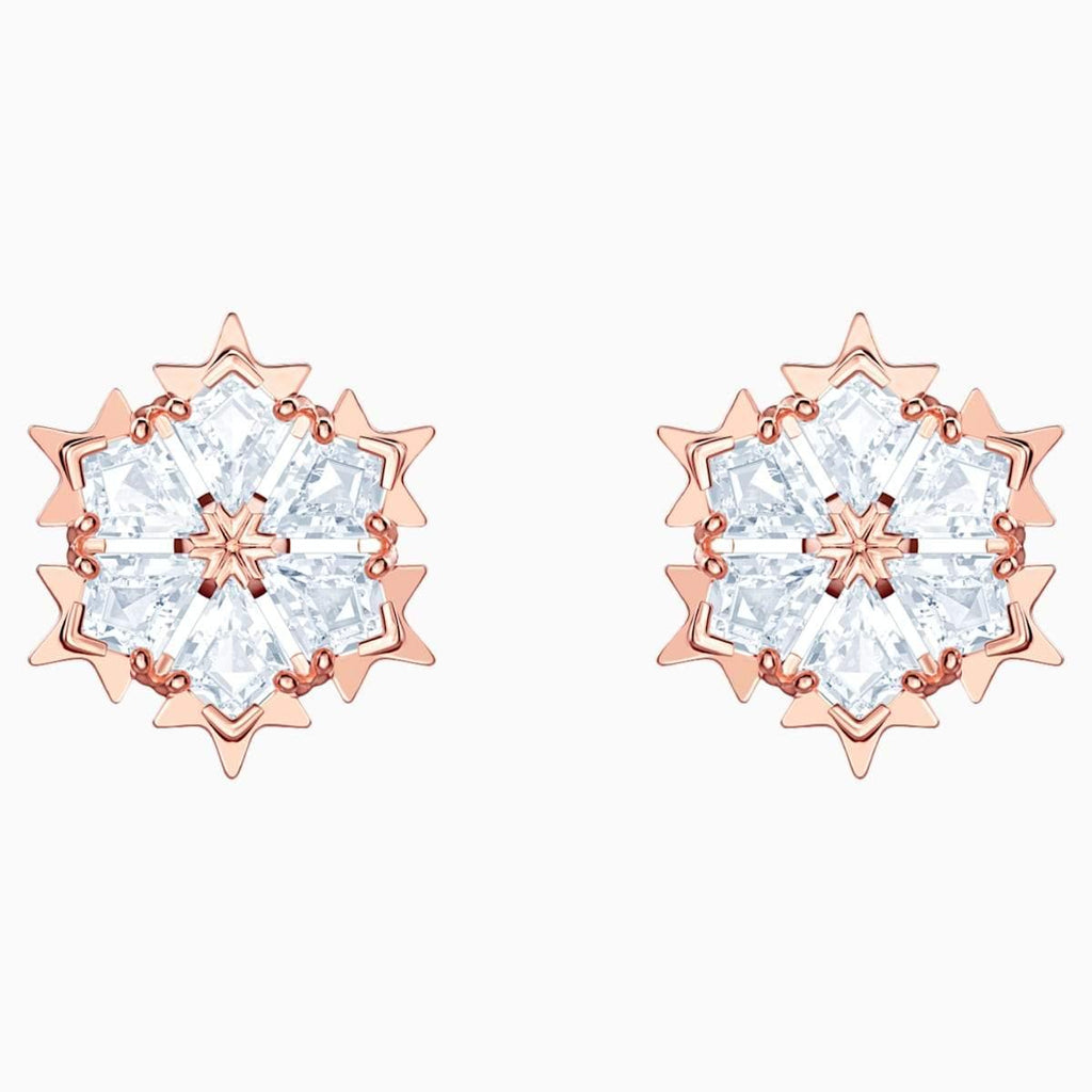 ORECCHINI MAGIC, BIANCO, PLACCATO COLOR ORO ROSA