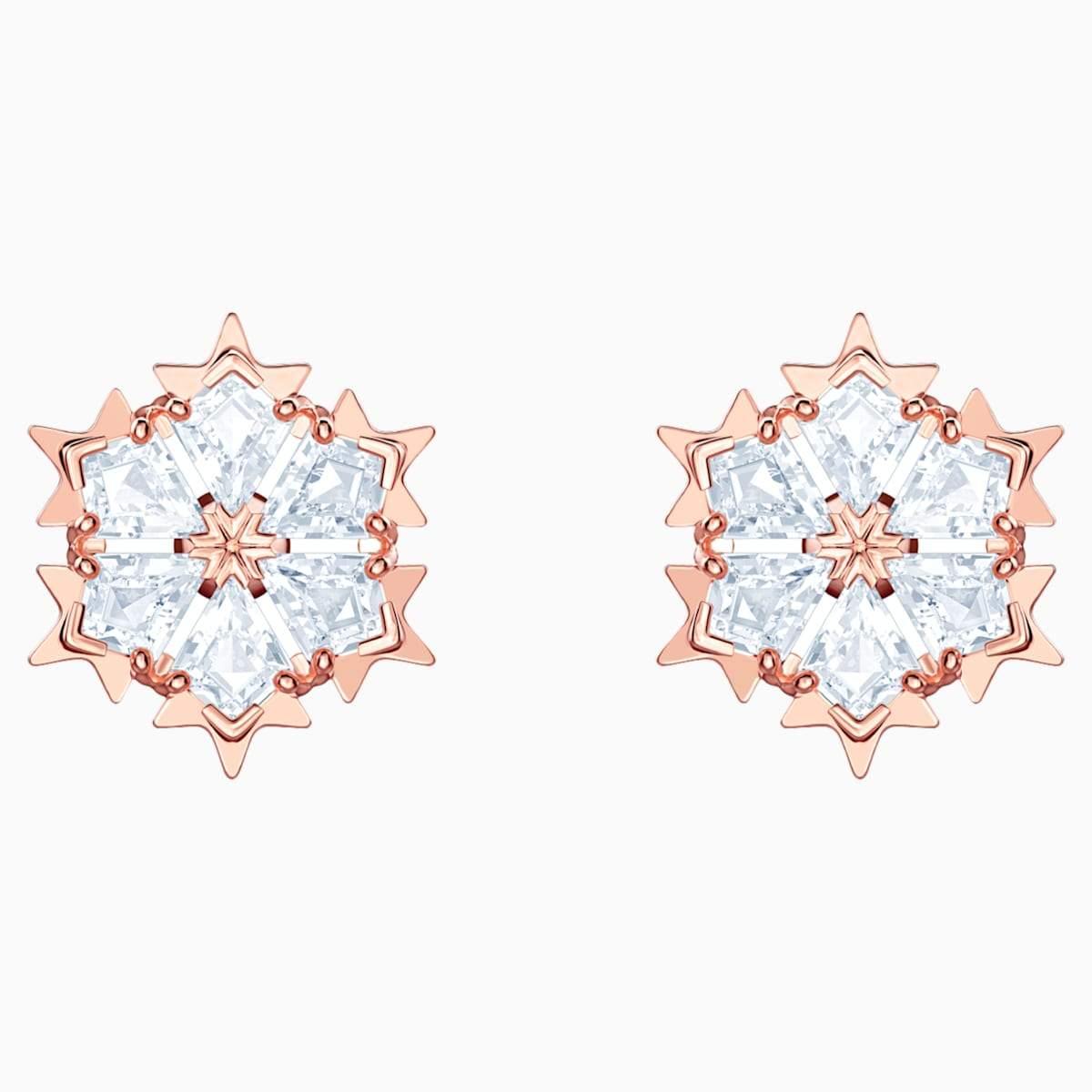 ORECCHINI MAGIC, BIANCO, PLACCATO COLOR ORO ROSA