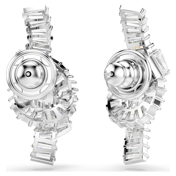 Orecchini Matrix Taglio baguette Nodo Bianchi Placcato rodio - ORECCHINI