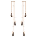 Orecchini Naughty Chandelier Nero, Placcato color oro Rosa