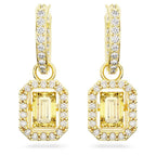 Orecchini pendenti Millenia Taglio ottagonale, Gialli, Placcato color oro