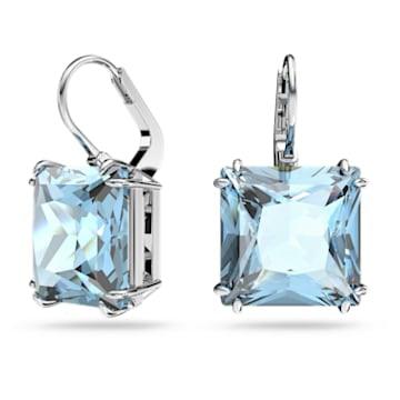 Orecchini pendenti Millenia Taglio squadrato, Blu, Placcato rodio