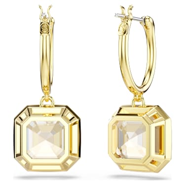 Orecchini pendenti Millenia Taglio squadrato Caramello Placcato color oro - ORECCHINI