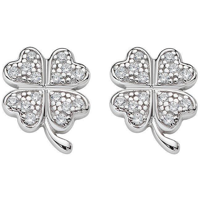 Orecchini Quadrifoglio Zirconati
