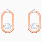 ORECCHINI SPARKLING DANCE, BIANCO, PLACCATO ORO ROSA