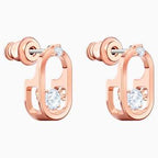 ORECCHINI SPARKLING DANCE, BIANCO, PLACCATO ORO ROSA