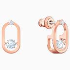 ORECCHINI SPARKLING DANCE, BIANCO, PLACCATO ORO ROSA