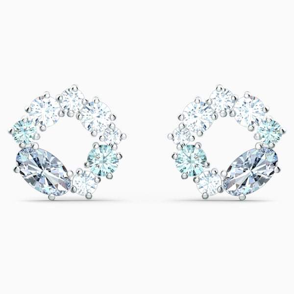 ORECCHINI STUD ATTRACT CIRCLE, PLACCATO RODIO