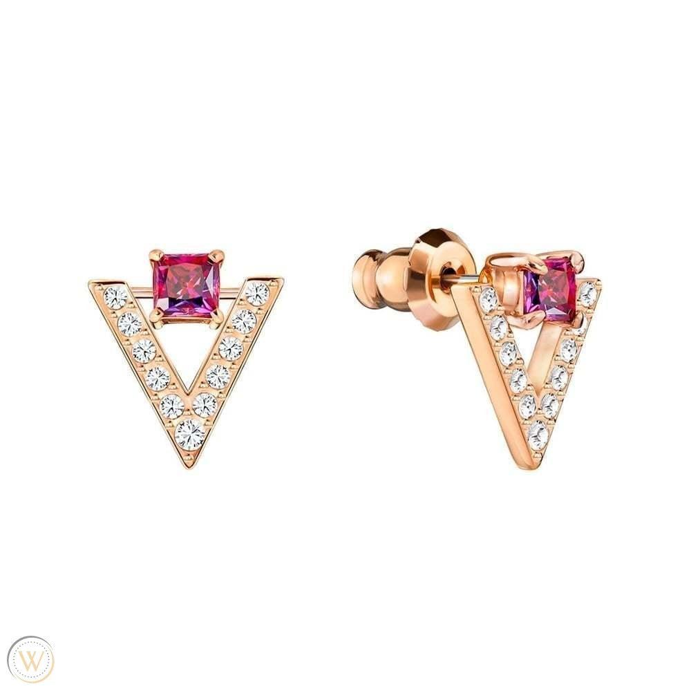 Orecchini A Triangolo Placcati Oro Rosa Philip Jones - Eleganti E Ipoallergenici - 9mm