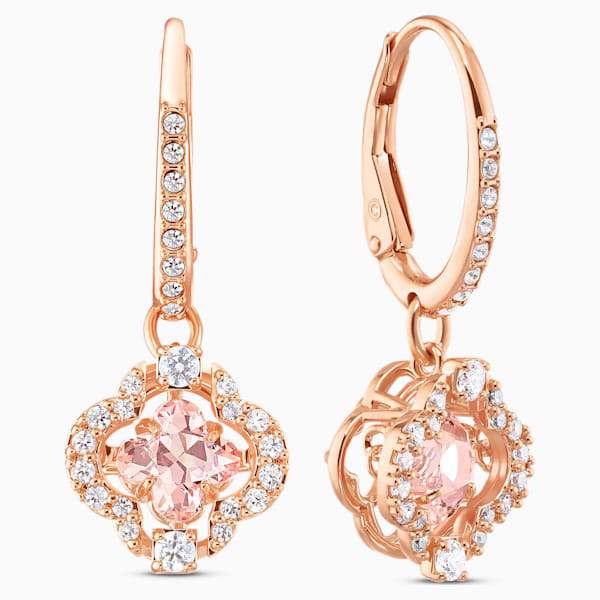 ORECCHINI SWAROVSKI SPARKLING DANCE CLOVER, ROSA, PLACCATO COLOR ORO ROSA