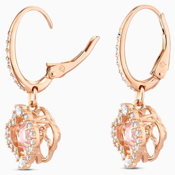 ORECCHINI SWAROVSKI SPARKLING DANCE CLOVER, ROSA, PLACCATO COLOR ORO ROSA