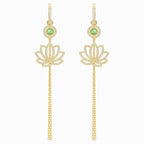ORECCHINI SWAROVSKI SYMBOLIC LOTUS, VERDE, PLACCATO COLOR ORO