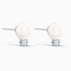 ORECCHINI TREASURE PEARL, BIANCO, PLACCATO RODIO