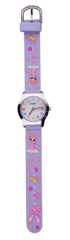 OROLOGIO BIMBA CON CINTURINO IN SILICONE CON BALLERINA