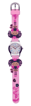 OROLOGIO BIMBA CON CINTURINO IN SILICONE CON BAMBOLINA