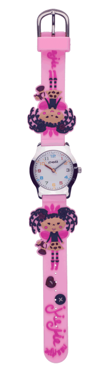 OROLOGIO BIMBA CON CINTURINO IN SILICONE CON BAMBOLINA