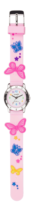 OROLOGIO BIMBA CON CINTURINO IN SILICONE CON FARFALLE