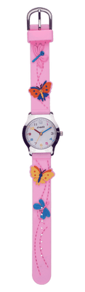 OROLOGIO BIMBA CON CINTURINO IN SILICONE CON FRAFALLE E LIBBELLULE