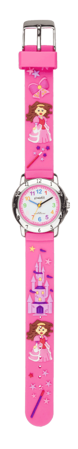 OROLOGIO BIMBA CON CINTURINO IN SILICONE CON PRINCIPESSA E CASTELLO