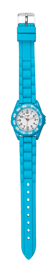 OROLOGIO BIMBO CON CINTURINO IN SILICONE CELESTE