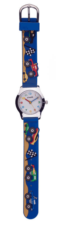 OROLOGIO BIMBO CON CINTURINO IN SILICONE CON TEMA MACCHINE SPORTIVE