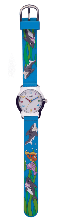 OROLOGIO BIMBO CON CINTURINO IN SILICONE CON TEMA MARE