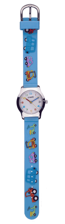 OROLOGIO BIMBO CON CINTURINO IN SILICONE TEMA VIAGGIO